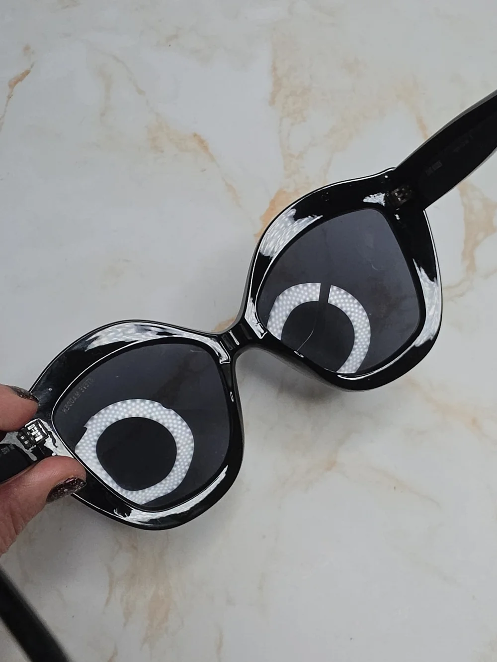 Steve Madden Black Crystal-Trim Cat Eye Sunglasses